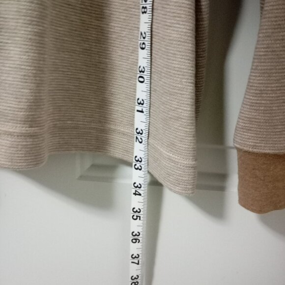 Che©reskin Mens Long Sleeve Polo Shirt Textured Khaki Button Collar Xxl - Picture 12 of 14